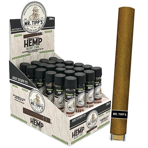 Buy Hemp Blunt Tube with Glass Filter & Corn Husk | Mr.Tipp's